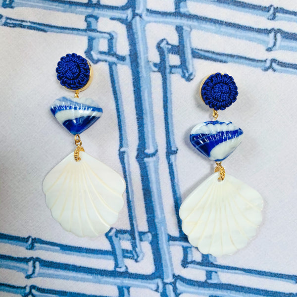 Halcyon & Hadley Chesapeake Earrings - Women's Earrings - Women's Jewelry - Unique Earrings - Statement Earrings