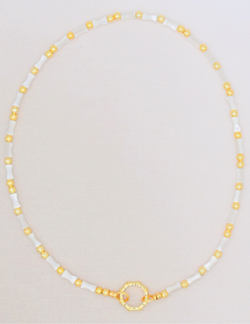 Mother of Pearl Bamboo Necklace