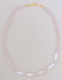 Rose Quartz Pearl Necklace