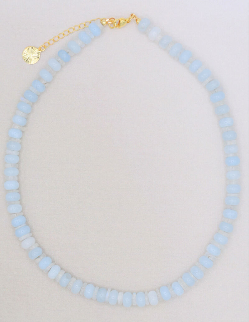 Moon and Sky Gemstone Necklace
