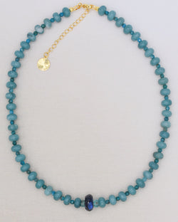 Lagoon Necklace With Jade and Apatite