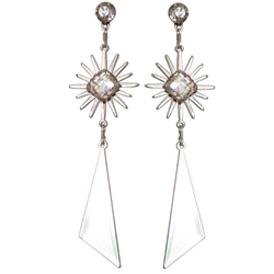 Halcyon & Hadley Matterhorn Statement Earrings with Swarovski Crystals - Women's Earrings - Women's Jewelry - Unique Earrings - Statement Earrings