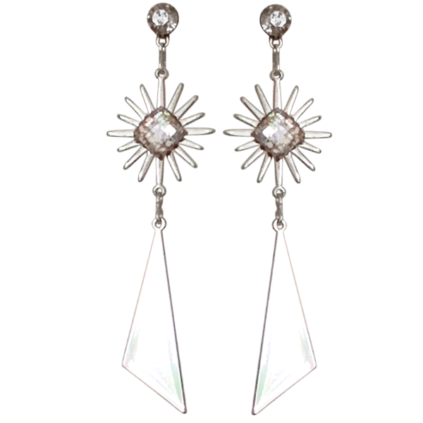 Halcyon & Hadley Matterhorn Statement Earrings with Swarovski Crystals - Women's Earrings - Women's Jewelry - Unique Earrings - Statement Earrings