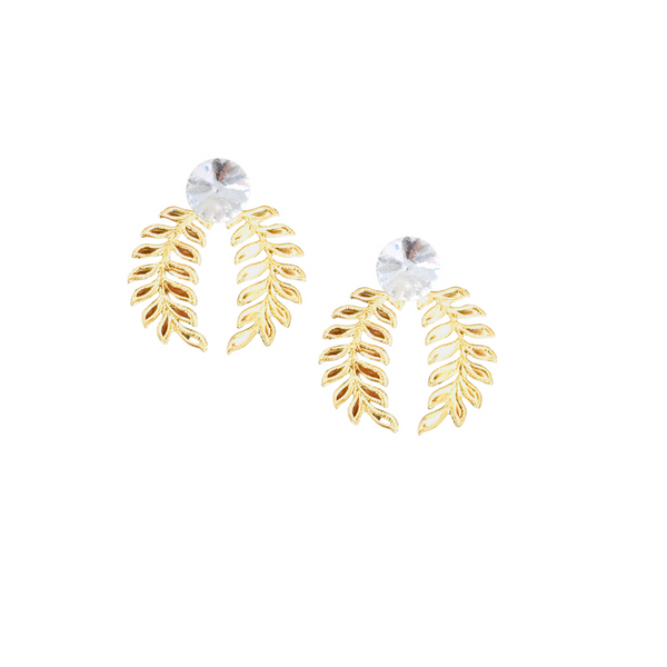 Halcyon & Hadley Cleopatra Statement Studs with Swarovski Crystals - Women's Earrings - Women's Jewelry - Unique Earrings - Statement Earrings