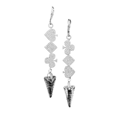 Halcyon & Hadley High Roller Earrings in Platinum Pave - Women's Earrings - Women's Jewelry - Unique Earrings - Statement Earrings