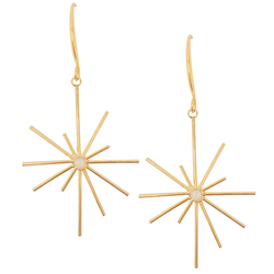 Halcyon & Hadley Gold-Filled Superstar Statement Earrings with Ethiopian Welo Opals - Women's Earrings - Women's Jewelry - Unique Earrings - Statement Earrings