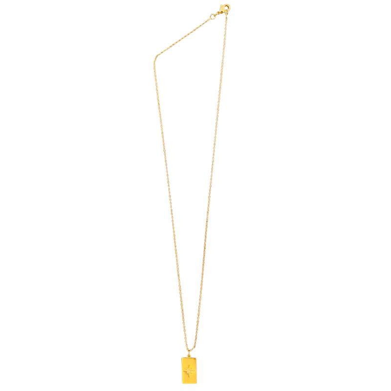 Halcyon & Hadley North Star Tag Necklace in Gold - Women's Earrings - Women's Jewelry - Unique Earrings - Statement Earrings