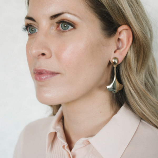 Halcyon & Hadley Morning Gloria Gold Statement Earrings - Women's Earrings - Women's Jewelry - Unique Earrings - Statement Earrings