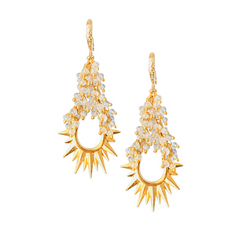 Halcyon & Hadley Solstice Crystal Quartz Drop Earrings - Women's Earrings - Women's Jewelry - Unique Earrings - Statement Earrings