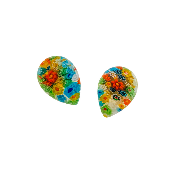 Halcyon & Hadley Millefiori Studs - Women's Earrings - Women's Jewelry - Unique Earrings - Statement Earrings