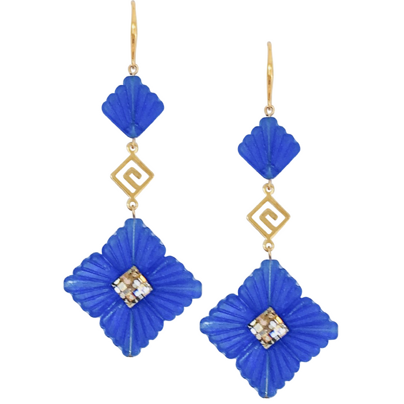 Cobalt blue hot sale statement earrings