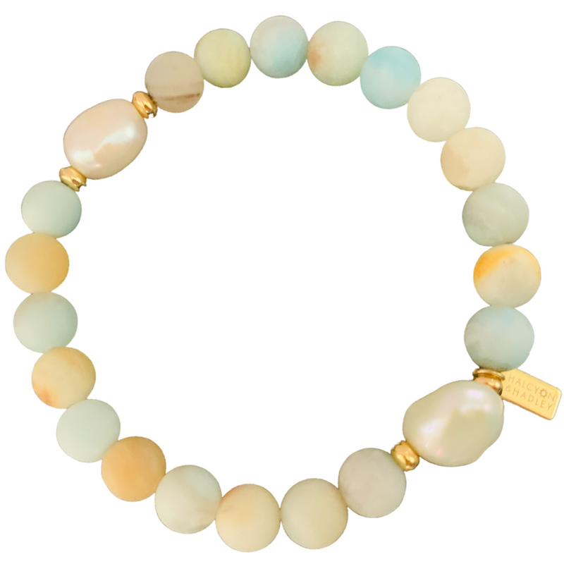 HH Stack Bracelet in Matte Green Amazonite