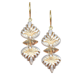 Halcyon & Hadley Swarovski Crystal & Pearl Violet Statement Earrings - Women's Earrings - Women's Jewelry - Unique Earrings - Statement Earrings
