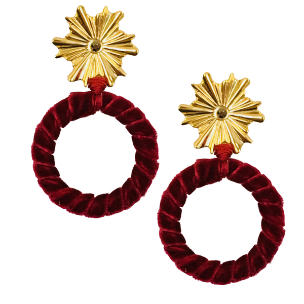 Burgundy outlet statement earrings