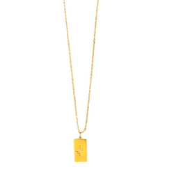 North Star Tag Necklace in Gold