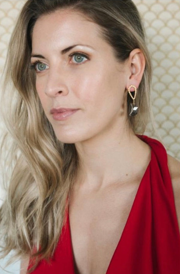 Halcyon & Hadley Swarovski Eclipse Drop Earrings - Women's Earrings - Women's Jewelry - Unique Earrings - Statement Earrings