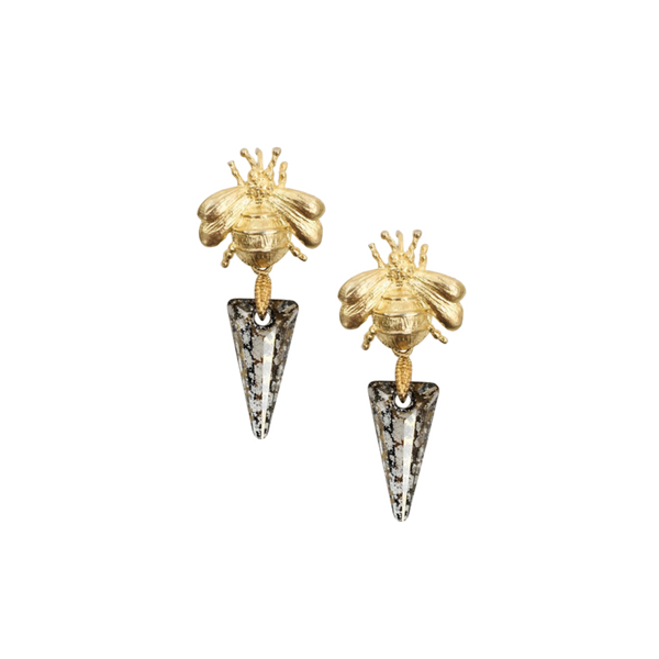 Halcyon Hadley Queen Bee Drop Earrings with Swarovski Crystal